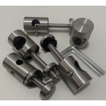 Handrail guardrail column accessories through the round pipe connector stainless steel stairs