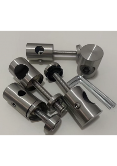 Handrail guardrail column accessories through the round pipe connector stainless steel stairs