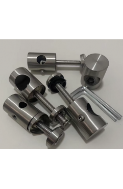 Handrail guardrail column accessories through the round pipe connector stainless steel stairs